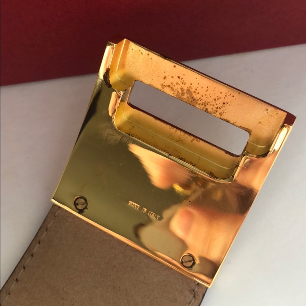 Salvatore Ferragamo Purple & Gold Python Cuff - image 6